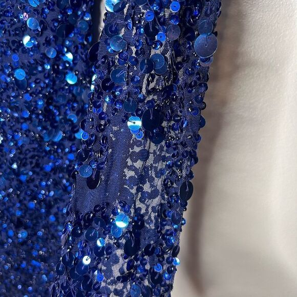 Aidan Mattie Sequin Long Sleeve Dress - Picture 5 of 7